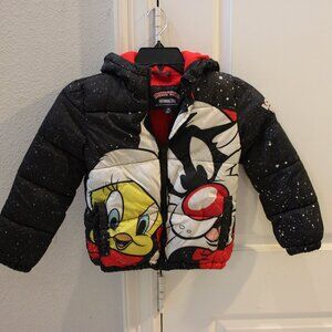 Looney Tunes Members Only Puffer Jacket Youth Kids Size 7/8
